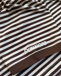 Stripe Polo – Brown & Cream