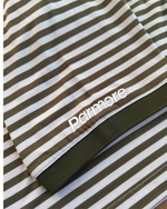 Stripe Polo – Olive & White
