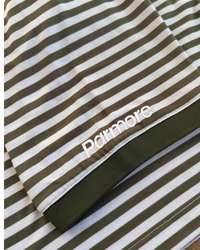 Stripe Polo – Olive & White