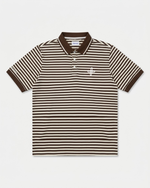 Stripe Polo – Brown & Cream