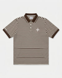 Stripe Polo – Brown & Cream