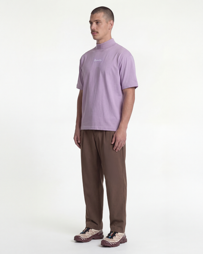 LILAC COTTON MOCK NECK