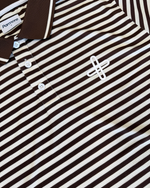 Stripe Polo – Brown & Cream