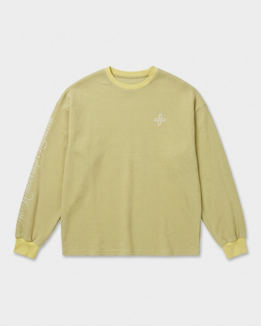 Waffle-Knit Long Sleeve Tee